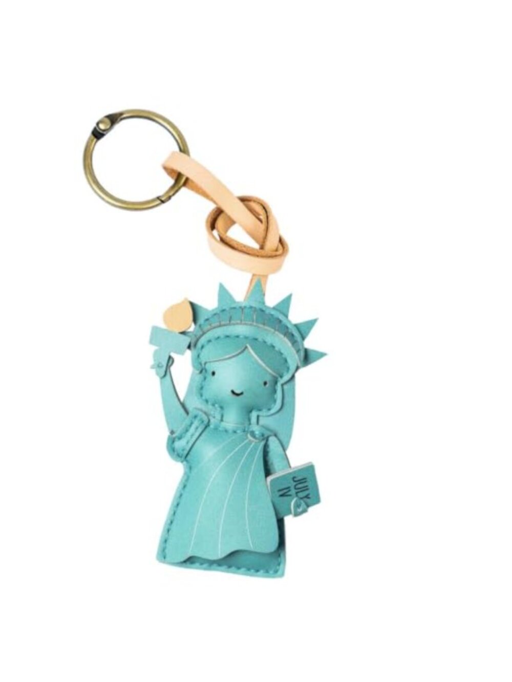 Hand-Sewn Leather Charm Keychain for Keys Bags Backpacks Car Decoration